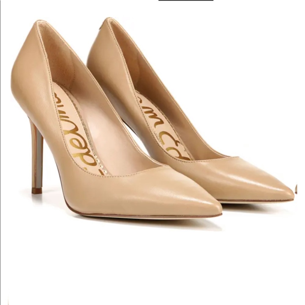 Sam Edelman classic soft beige pointed toe heel